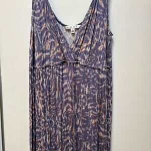 CAbi Long Maxi Purple/Pink/Brown Maxi Dress